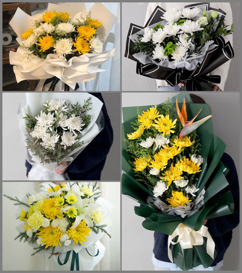 山东青岛平度市同和街道姚家荆戈庄村白事花束代送